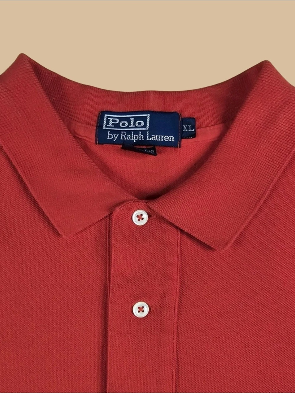 Polo by Ralph Lauren Men's Coral Red Short-Sleeve Polo
